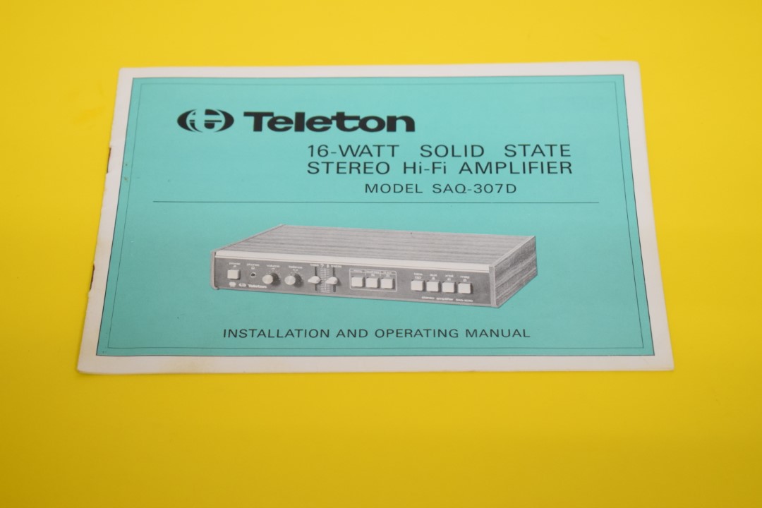 Teleton SAQ-307D Amplifier Service Manual