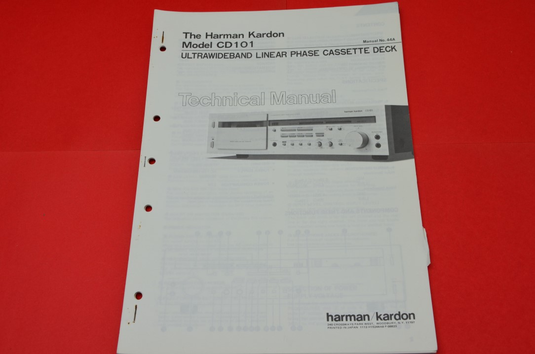 Harman Kardon CD101 Cassette Deck Service Manual