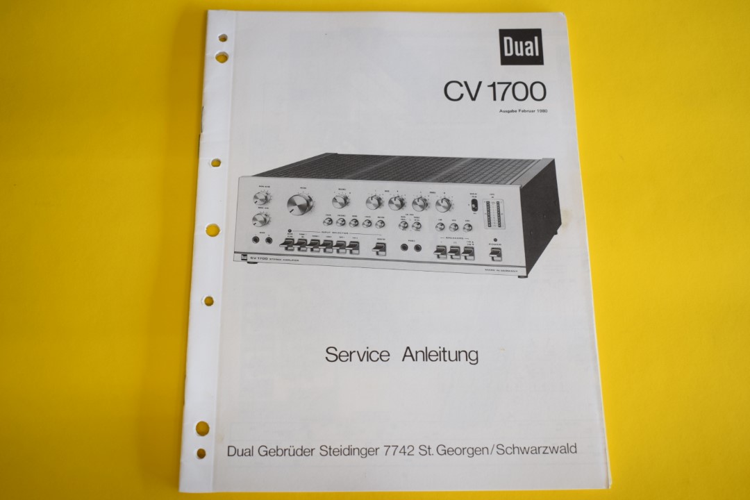 Dual CV 1700 Amplifier Service Manual