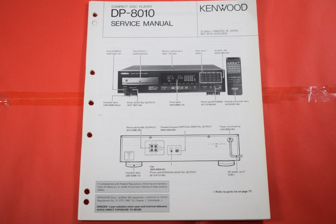 Kenwood DP-8010 CD-Player Service Manual